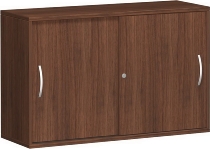 Geramöbel Schiebetürenschrank 2OH Serie Pro 10S212 mit 2 Böden (BxTxH) 1200x425x768mm Ahorn/Ahorn