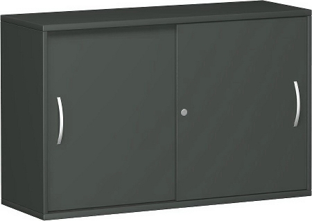 Geramöbel Schiebetürenschrank 2OH Serie Pro 10S212 mit 2 Böden (BxTxH) 1200x425x768mm Ahorn/Ahorn