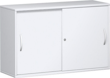 Geramöbel Schiebetürenschrank 2OH Serie Pro 10S212 mit 2 Böden (BxTxH) 1200x425x768mm Ahorn/Ahorn