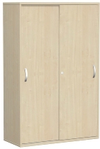 Geramöbel Schiebetürenschrank 4OH Serie Pro 10S410 mit 6 Böden (BxTxH) 1000x425x1536mm Ahorn/Ahorn