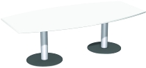 Geramöbel 13TF2012 Konferenztisch Tellerfuß Fassform feste Höhe (BxTxH) 2000x800-1200x720mm Buche