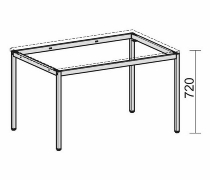 Geramöbel 520240 Schreibtisch PC links feste Höhe 72cm (BxT) 180x100cm Ahorn/Lichtgrau