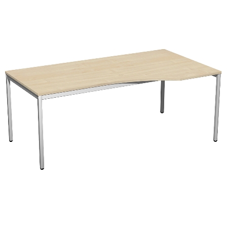 Geramöbel 520240 Schreibtisch PC links feste Höhe 72cm (BxT) 180x100cm Ahorn/Lichtgrau