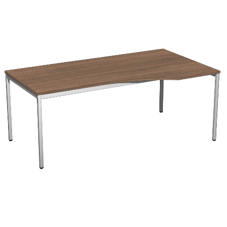 Geramöbel 520240 Schreibtisch PC links feste Höhe 72cm (BxT) 180x100cm Ahorn/Lichtgrau