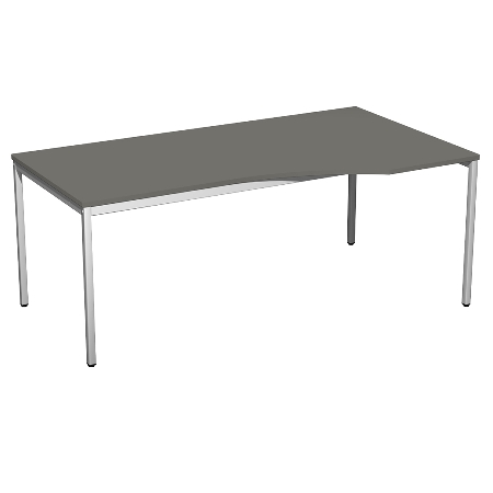 Geramöbel 520240 Schreibtisch PC links feste Höhe 72cm (BxT) 180x100cm Ahorn/Lichtgrau