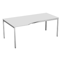Geramöbel 520240 Schreibtisch PC links feste Höhe 72cm (BxT) 180x100cm Ahorn/Lichtgrau