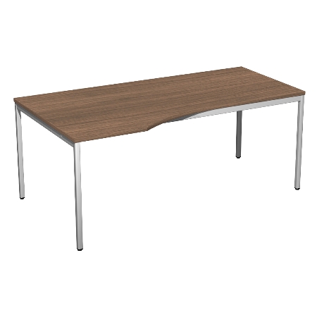 Geramöbel 520240 Schreibtisch PC links feste Höhe 72cm (BxT) 180x100cm Ahorn/Lichtgrau