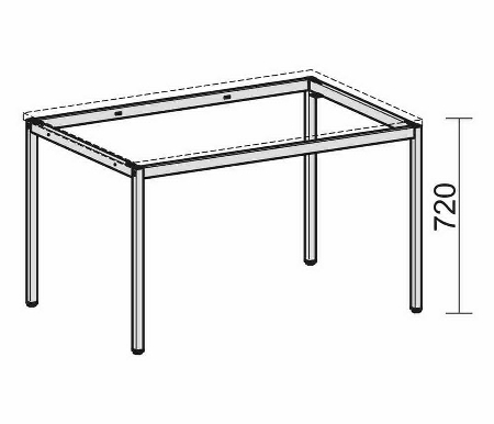 Geramöbel 522114 Schreibtisch 4-Fuß ECO mit 2 Hängecontainern feste Höhe (BxTxH) 160x80x72cm Buche/Lichtgrau
