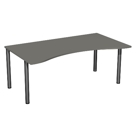 Geramöbel 550337 Schreibtisch 4-Fuß Flex ERGOform feste Höhe (BxTxH) 180x100x72cm Ahorn/Silber 