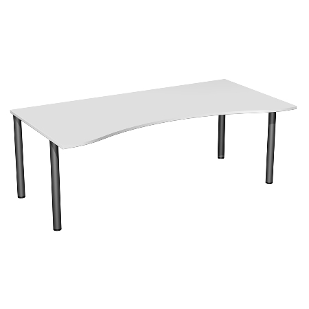 Geramöbel 550337 Schreibtisch 4-Fuß Flex ERGOform feste Höhe (BxTxH) 180x100x72cm Ahorn/Silber 