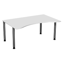 Geramöbel 555337 Schreibtisch 4-Fuß Flex ERGOform höhenverstellbar 68-82cm (BxT) 180x100cm Lichtgrau/Anthrazit