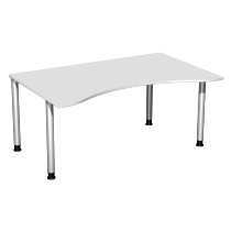 Geramöbel 555337 Schreibtisch 4-Fuß Flex ERGOform höhenverstellbar 68-82cm (BxT) 180x100cm Lichtgrau/Anthrazit