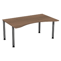 Geramöbel 555337 Schreibtisch 4-Fuß Flex ERGOform höhenverstellbar 68-82cm (BxT) 180x100cm Lichtgrau/Anthrazit