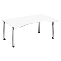 Geramöbel 555337 Schreibtisch 4-Fuß Flex ERGOform höhenverstellbar 68-82cm (BxT) 180x100cm Lichtgrau/Anthrazit