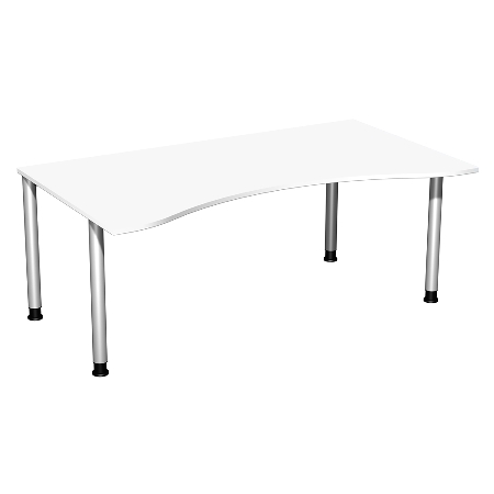 Geramöbel 555337 Schreibtisch 4-Fuß Flex ERGOform höhenverstellbar 68-82cm (BxT) 180x100cm Lichtgrau/Anthrazit