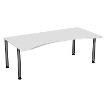 Geramöbel 555337 Schreibtisch 4-Fuß Flex ERGOform höhenverstellbar 68-82cm (BxT) 180x100cm Lichtgrau/Anthrazit