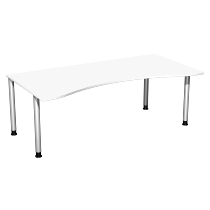 Geramöbel 555337 Schreibtisch 4-Fuß Flex ERGOform höhenverstellbar 68-82cm (BxT) 180x100cm Lichtgrau/Anthrazit