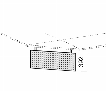 Geramöbel Knieraumblende gelocht 647608 für 90° Verkettungsplatte Silber