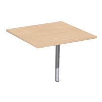 Geramöbel Verkettungsplatte 657108 4-Fuß PRO Viertelkreis 90° Tiefe 80x80cm Ahorn