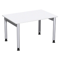 Geramöbel 657103 Schreibtisch 4-Fuß PRO höhenverstellbar 68-82cm (BxT) 160x80cm Buche/Silber 
