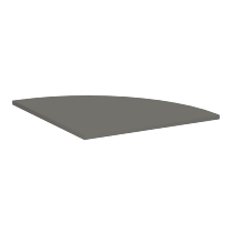 Geramöbel Verkettungsplatte 657108 4-Fuß PRO Viertelkreis 90° Tiefe 80x80cm Ahorn