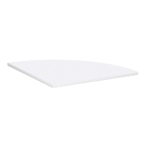 Geramöbel Verkettungsplatte 657108 4-Fuß PRO Viertelkreis 90° Tiefe 80x80cm Ahorn