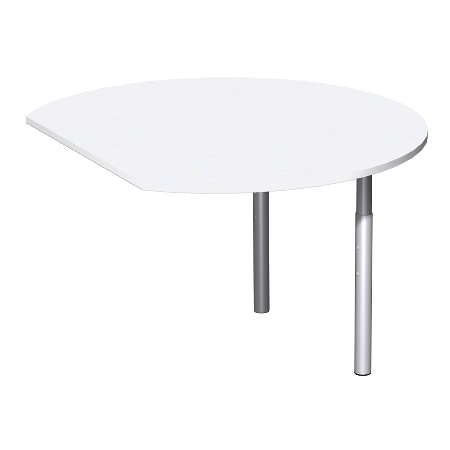 Geramöbel Anbautisch 657207 4-Fuß PRO Rund (BxT) 104,7x120cm höhenverstellbar 68-82cm Ahorn/Silber