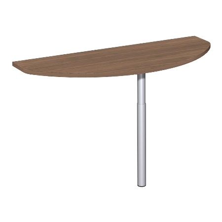 Geramöbel Anbautisch 657240 4-Fuß PRO Bogenform-V höhenverstellbar 68-82cm (BxT) 120x50cm Ahorn/Silber