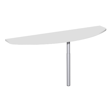 Geramöbel Anbautisch 657240 4-Fuß PRO Bogenform-V höhenverstellbar 68-82cm (BxT) 120x50cm Ahorn/Silber