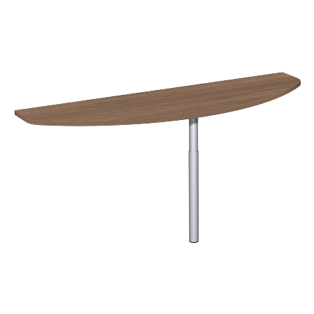 Geramöbel Anbautisch 657240 4-Fuß PRO Bogenform-V höhenverstellbar 68-82cm (BxT) 120x50cm Ahorn/Silber