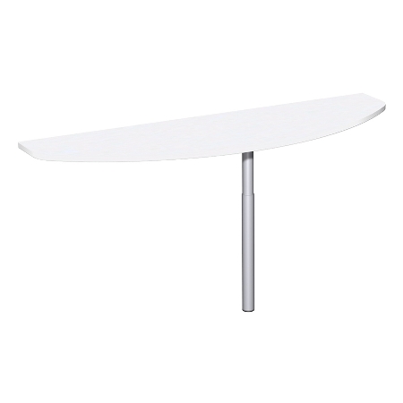 Geramöbel Anbautisch 657240 4-Fuß PRO Bogenform-V höhenverstellbar 68-82cm (BxT) 120x50cm Ahorn/Silber