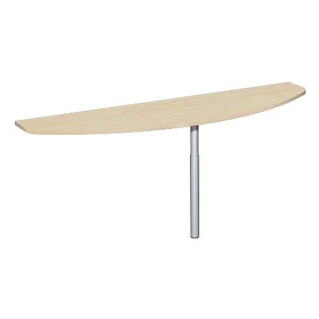 Geramöbel Anbautisch 657240 4-Fuß PRO Bogenform-V höhenverstellbar 68-82cm (BxT) 120x50cm Ahorn/Silber