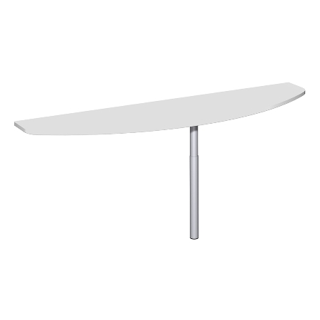 Geramöbel Anbautisch 657240 4-Fuß PRO Bogenform-V höhenverstellbar 68-82cm (BxT) 120x50cm Ahorn/Silber