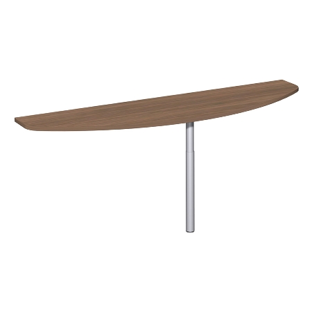 Geramöbel Anbautisch 657240 4-Fuß PRO Bogenform-V höhenverstellbar 68-82cm (BxT) 120x50cm Ahorn/Silber