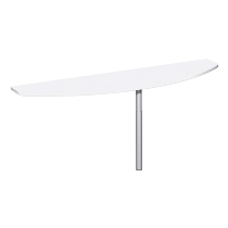 Geramöbel Anbautisch 657240 4-Fuß PRO Bogenform-V höhenverstellbar 68-82cm (BxT) 120x50cm Ahorn/Silber