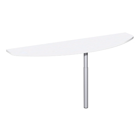 Geramöbel Anbautisch 657251 4-Fuß PRO Bogenform-S höhenverstellbar 68-82cm (BxT) 160x50cm Ahorn/Silber