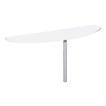 Geramöbel Anbautisch 657251 4-Fuß PRO Bogenform-S höhenverstellbar 68-82cm (BxT) 160x50cm Ahorn/Silber