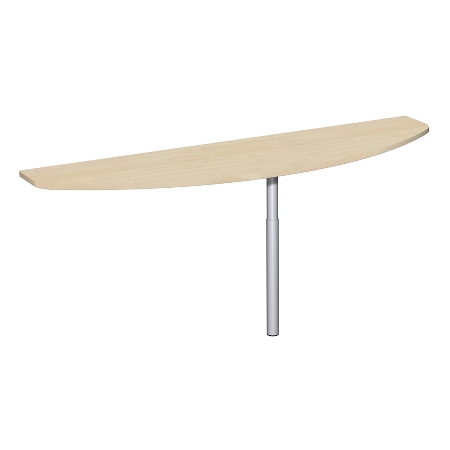 Geramöbel Anbautisch 657251 4-Fuß PRO Bogenform-S höhenverstellbar 68-82cm (BxT) 160x50cm Ahorn/Silber