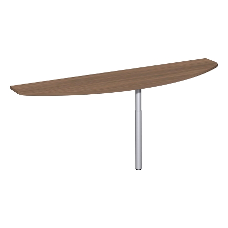 Geramöbel Anbautisch 657251 4-Fuß PRO Bogenform-S höhenverstellbar 68-82cm (BxT) 160x50cm Ahorn/Silber