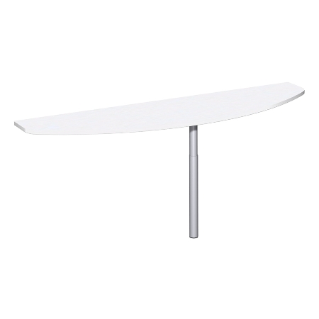 Geramöbel Anbautisch 657251 4-Fuß PRO Bogenform-S höhenverstellbar 68-82cm (BxT) 160x50cm Ahorn/Silber