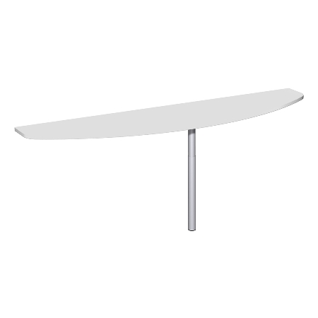 Geramöbel Anbautisch 657251 4-Fuß PRO Bogenform-S höhenverstellbar 68-82cm (BxT) 160x50cm Ahorn/Silber