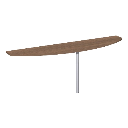 Geramöbel Anbautisch 657251 4-Fuß PRO Bogenform-S höhenverstellbar 68-82cm (BxT) 160x50cm Ahorn/Silber