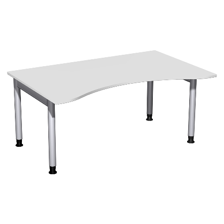 Geramöbel 657337 Schreibtisch 4-Fuß PRO ERGOform höhenverstellbar 68-82cm (BxT) 180x100cm Buche/Silber 