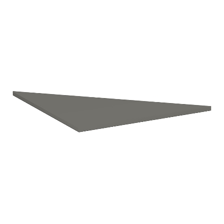 Geramöbel Verkettungsplatte 657108 4-Fuß PRO Viertelkreis 90° Tiefe 80x80cm Ahorn