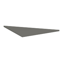 Geramöbel Verkettungsplatte 657108 4-Fuß PRO Viertelkreis 90° Tiefe 80x80cm Ahorn