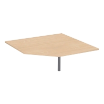 Geramöbel Verkettungsplatte 657108 4-Fuß PRO Viertelkreis 90° Tiefe 80x80cm Ahorn