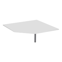 Geramöbel Verkettungsplatte 657108 4-Fuß PRO Viertelkreis 90° Tiefe 80x80cm Ahorn