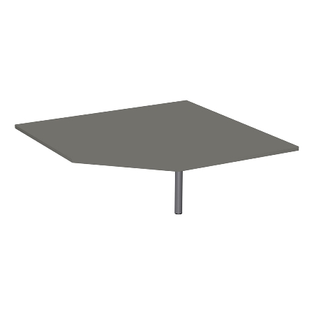 Geramöbel Verkettungsplatte 657108 4-Fuß PRO Viertelkreis 90° Tiefe 80x80cm Ahorn
