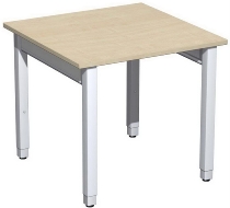 Geramöbel Schreibtisch 4-Fuß Pro Quadrat 667101 höhenverstellbar 68-86cm (BxT) 800x800cm Ahorn/Silber