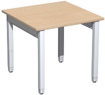 Geramöbel Schreibtisch 4-Fuß Pro Quadrat 667102 höhenverstellbar 68-86cm (BxT) 1200x800cm Buche/Silber